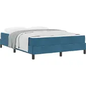 vidaXL Boxspringbett mit Matratze Dunkelblau 140 x 190 cm Stoff