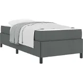 vidaXL Boxspringbett Dunkelgrau 90 x 200 cm Stoff