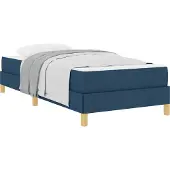 Syfax Boxspringbett mit Matratze Blau 100 x 200 cm Stoff