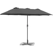 Syfax Garten-Sonnenschirm Anthrazit 370 x 197 x 239 cm