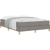 Syfax Boxspringbett mit Matratze Taupe 140 x 200 cm Stoff
