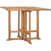 Syfax Klappbarer Garten-Esstisch 90x90x75 cm Massivholz Teak