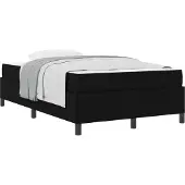 vidaXL Boxspringbett Schwarz 120 x 200 cm Stoff