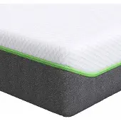 Syfax Matratze Weiß und Grau 140 x 190 cm Jacquard-Stoff