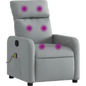 Syfax Massage-Relaxsessel Hellgrau Stoff