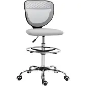 Vinsetto Bürostuhl Ergonomisch Schreibtischstuhl mit verstellbar Fußring
