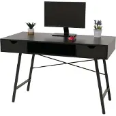 Mendler Schreibtisch HWC-E92, Bürotisch Computertisch, 3D-Struktur 120x60xcm schwarz