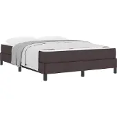 vidaXL Boxspringbett mit Matratze Dunkelbraun 140 x 190 cm Stoff