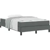 vidaXL Boxspringbett Dunkelgrau 120 x 190 cm Stoff