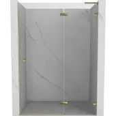 Mexen Lunar L Duschflügeltür rechts 135 cm, transparent, gold - 834L-135-000-50-00-P