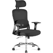 Adler Manager 3.2 | Ergonomischer Bürostuhl Lendenwirbelstütze und Verstellbarer Kopfstütze | Schwarz