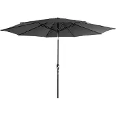 Happy Garden Gerader Sonnenschirm HAPUNA rund 3,30m Durchmesser grau