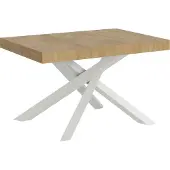Itamoby Volantis Ausziehtisch 130/234x90 cm Natur-Eiche weiße Beine