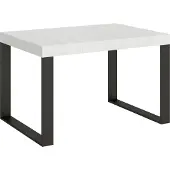 Itamoby Ausziehbarer Tisch 90x120/224 cm Tecno White Ash Anthrazit Gestell