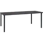 ZMH Outdoor-Esstisch Anthrazit 190x90x74 cm Stahl