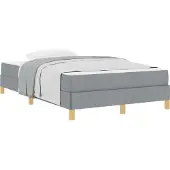 Syfax Boxspringbett mit Matratze Hellgrau 120 x 200 cm Stoff