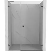 Mexen Lunar-B Duschdrehtür rechts 125 cm, transparent, gebürstet Gun Gray - 832S-125-050-66-00-P