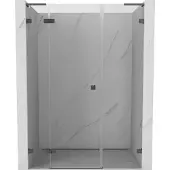 Mexen Lunar L Duschdrehtür links 145 cm, transparent, Gun Metal - 834SL-145-050-95-00-L