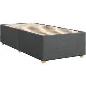 Syfax Bettgestell ohne Matratze Dunkelgrau 90x190 cm Stoff