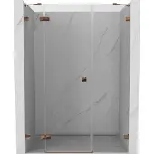Mexen Lunar Duschpendeltür links 130 cm, transparent, Roségold - 834S-130-050-60-00-L