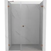Mexen Lunar-B Duschdrehtür rechts 150 cm, transparent, gebürstetes Kupfer - 832S-150-050-65-00-P