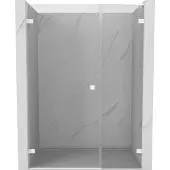 Mexen Lunar-B L Duschschwingtür links 140 cm, transparent, weiß - 832SL-140-050-20-00-L