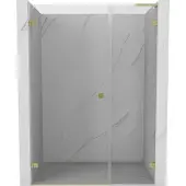 Mexen Lunar-B L Duschschwingtür links 150 cm, transparent, gebürstetes Gold - 832SL-150-050-55-00-L