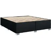 Syfax Bettgestell ohne Matratze Schwarz 200x200 cm Stoff