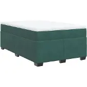 Syfax Boxspringbett mit Matratze Dunkelgrün 120x200 cm Samt