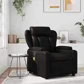 vidaXL Möbel Massage-Relaxsessel, Kunstleder, Schwarz - Fernseh- & Relaxsessel 3205596