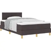 Syfax Boxspringbett mit Kissen Dunkelbraun 120 x 200 cm Stoff