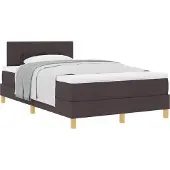 Syfax Boxspringbett mit Kissen Dunkelbraun 120 x 200 cm Stoff