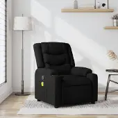 Prolenta Maison Exclusive - Massage-Relaxsessel, schwarzer Stoff