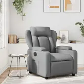 vidaXL Möbel Massagesessel Relaxsessel Grau Kunstleder - Fernseh- & Relaxsessel 3206022