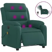 Sonstiges Massagesessel Elektrisch Dunkelgrün Stoff