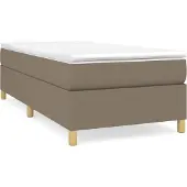 Syfax Boxspringbett mit Matratze Taupe 100x200 cm Stoff