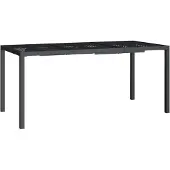 vidaXL Gartentisch Anthrazit 165x80x72 cm Stahl