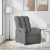 vidaXL Möbel Massage-Relaxsessel, Stoff, Dunkelgrau - Fernseh- & Relaxsessel 3205385