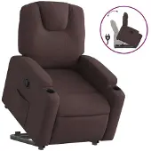Syfax Relaxsessel mit Aufstehhilfe Dunkelbraun Stoff