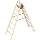 Layher 1053 Holzstehleiter nach Ö-Norm Z1501 2x7 Sprossen