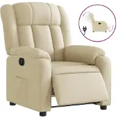 Syfax Relaxsessel Elektrisch Creme Stoff
