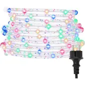 vidaXL Lichtseil mit Seilleuchten Mehrfarbig 100 m PVC