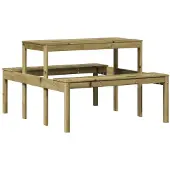 Syfax Picknicktisch 110x134x75 cm Imprägniertes Kiefernholz