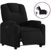 Syfax Relaxsessel Elektrisch Schwarz Stoff