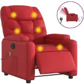 Sonstiges Massagesessel Elektrisch Rot Kunstleder