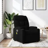vidaXL Möbel Massage-Relaxsessel, schwarzer Stoff - Fernseh- & Relaxsessel 3205614