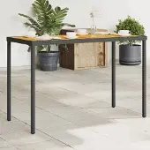 Prolenta Maison Exclusive - Gartentisch mit Akazienholz-Platte 115x54x74 cm Poly Rattan