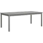 Syfax Gartentisch Grau 200x100x75 cm Massivholz Akazie