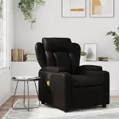 vidaXL Möbel Massage-Relaxsessel, Kunstleder, Schwarz - Fernseh- & Relaxsessel 3206020