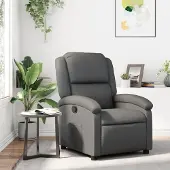 Prolenta Maison Exclusive - Relaxsessel Grau Kunstleder